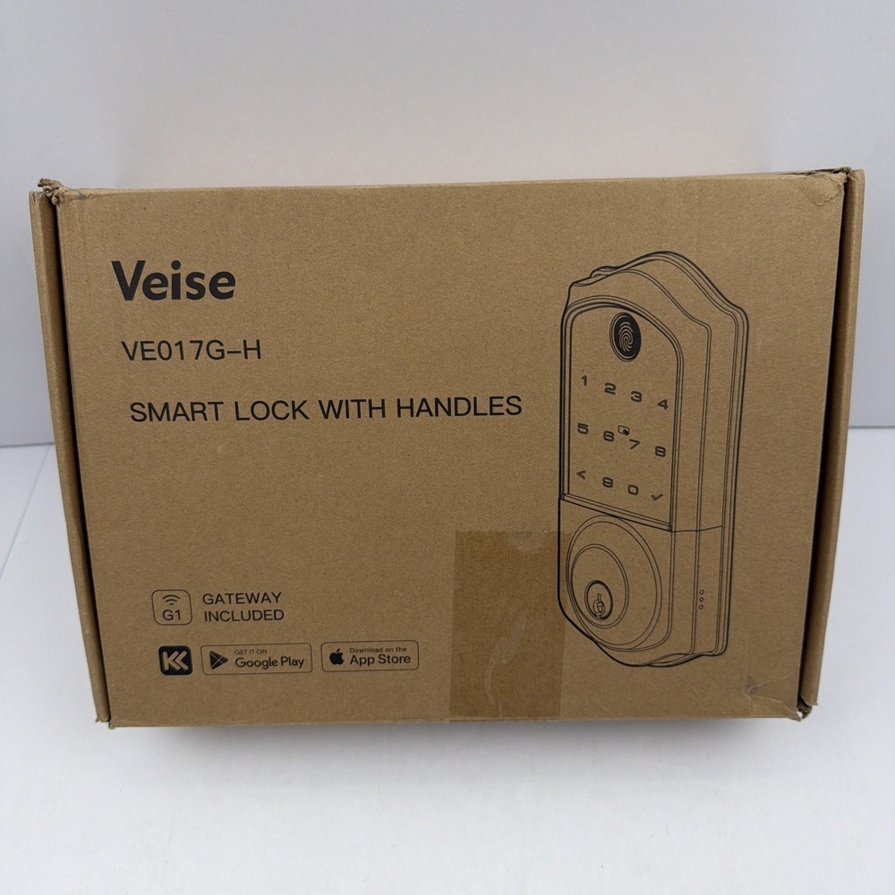 Veise Keyless Smart Lock With Handles Battery Operated Model VE017G-H - Silver